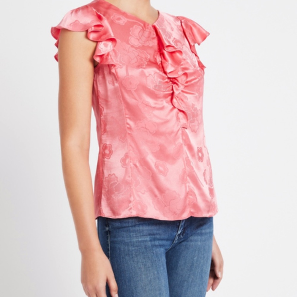 Rebecca Taylor MIMOSA FLORAL SILK TOP
